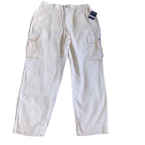 Lucky Brand NWT Linen Cargo Pants Cream Coastal Cowgirl Small Style 7WD2813 S379